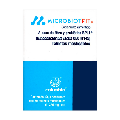 Microbiot Fit  Con 30 Tabletas Masticables Suplemento Alimenticio