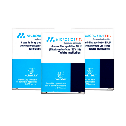 Microbiot Fit con 30 Tabletas Masticables 3 cajas