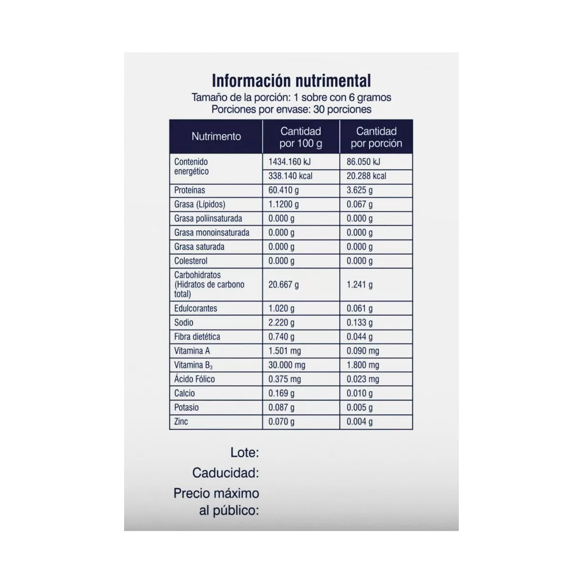 Virloma Caja Con 30 Sobres De 6 g. Cada Uno